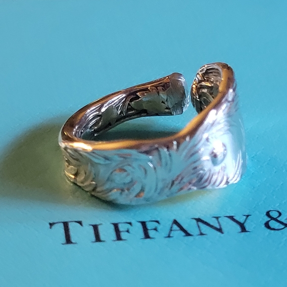 1880 Tiffany & Company Chrysanthemum Spoon Ring in Sterling Silver #33 - Picture 7 of 17